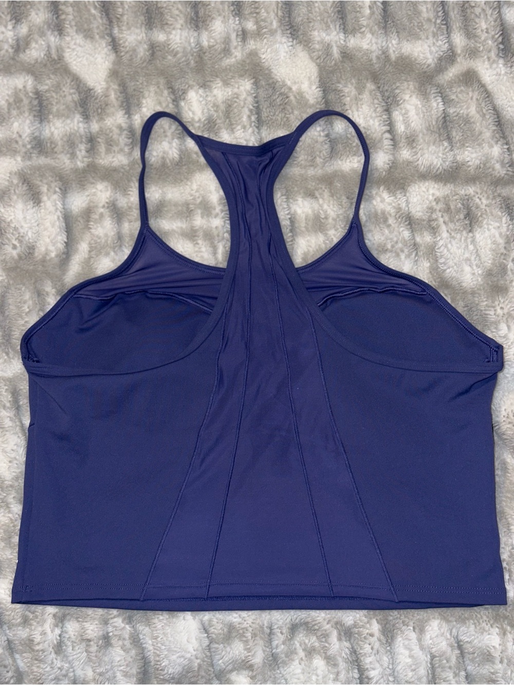 Fabletics Deep Blue Racerback Crop Tank - Picture 2 of 2